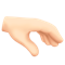 Palm Down Hand- Light Skin Tone emoji on Facebook